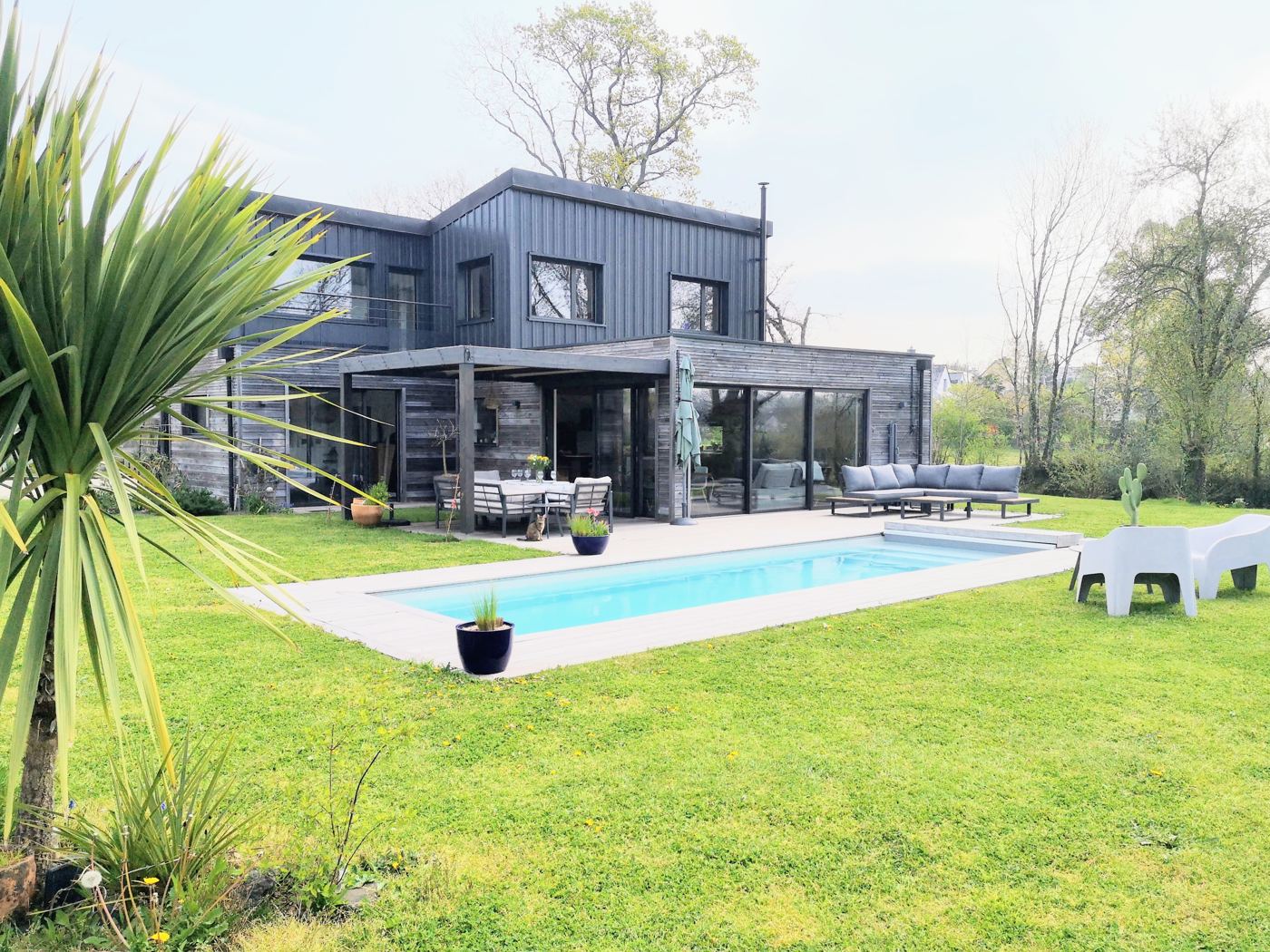 Maison contemporaine avec piscine, Golfe du Morbihan